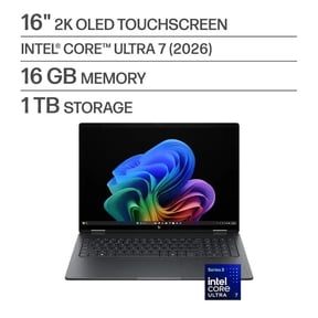 HP - OmniBook X Flip 2-in-1 - 16" 2K OLED Touchscreen Laptop - Intel Core Ultra 7 (2026) - 16GB Memory - 1TB SSD - Copilot+ - Eclipse Gray