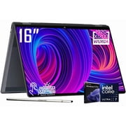 HP OmniBook X Flip 2-in-1 Copilot+ AI Laptop, 16" 2K 1920 x 1200 LED IPS Touchscreen, Intel 8-Core Ultra 7 256V, 5MP IR Webcam, Backlit KB, Stylus Pen, Win11 Pro 16GB DDR5 RAM / 1TB SSD