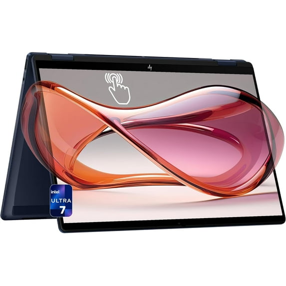 HP OmniBook X Flip 2-in-1 Copilot+ Laptop, Intel Ultra 7-256V, 16 GB LPDDR5x RAM, 2 TB PCIe SSD, 14" 2K (1920x1200) Touchscreen, Intel Arc 140V, Backlit Keyboard, W11 Home, Atmospheric Blue