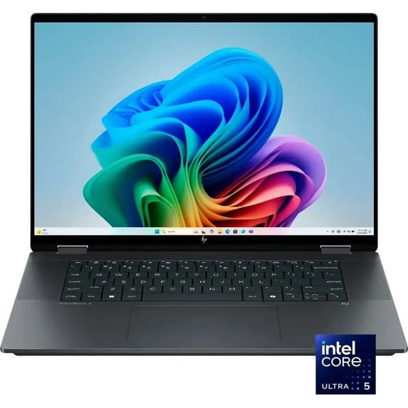 HP - OmniBook X Flip 2-in-1 - Copilot+ PC - 16" 2K Touch-Screen Laptop - Intel Core Ultra 5 - 16GB Memory - 512GB SSD - Eclipse Gray
