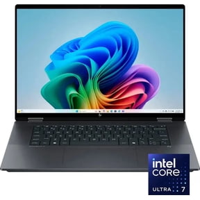 HP - OmniBook X Flip 2-in-1 - Copilot+ PC - 16" 2K Touch-Screen Laptop - Intel Core Ultra 7 - 16GB Memory - 1TB SSD - Eclipse Gray