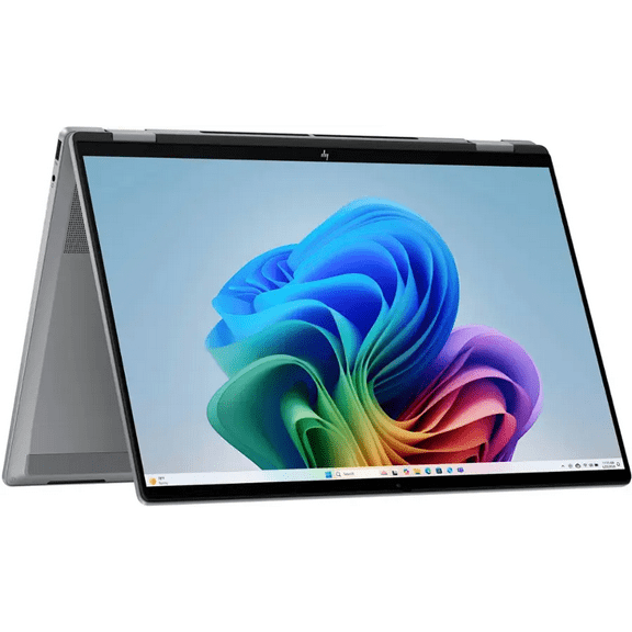 HP - OmniBook X Flip 2-in-1 - Copilot+ PC - 16" 2K Touch-Screen Laptop - AMD Ryzen AI 5 - 16GB Memory - 512GB SSD - Meteor Silver