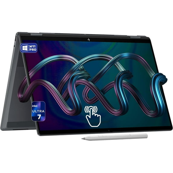 HP OmniBook X Flip Next Gen AI 16 Laptop, Intel Ultra 7-256V, 16 GB LPDDR5x RAM, 1 TB SSD PCIe, 16" 3K (2880x1800) Touchscreen, Intel Arc 140V, Backlit Keyboard, W11 Pro, Eclipse gray