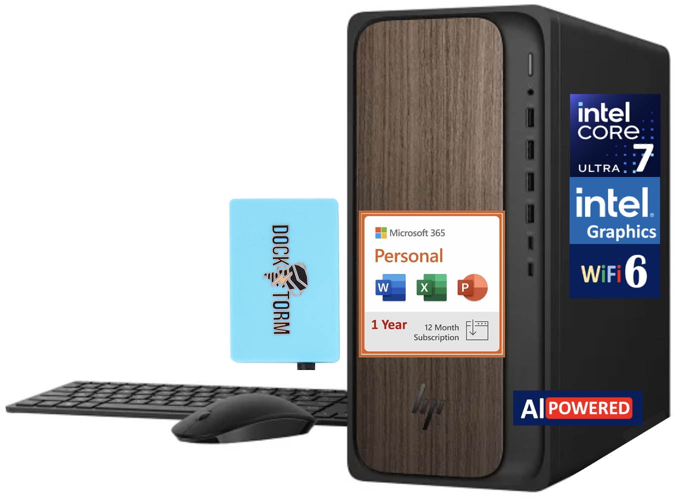 HP OmniDesk AI Powered Desktop (Intel Ultra 7265, 32GB DDR5, 8TB PCIe