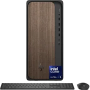 HP OmniDesk Desktop| Intel Core Ultra 5 225| 16GB DDR5| 512GB SSD|Wifi-6| Dual Monitor Support| Windows 11 Pro| Dark Wood