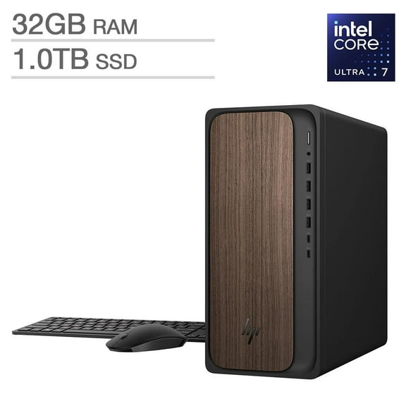 HP OmniDesk Desktop Tower Intel Core Ultra 7 265 - Intel Graphics 32GB Memory - 1TB SSD - Windows 11 Home
