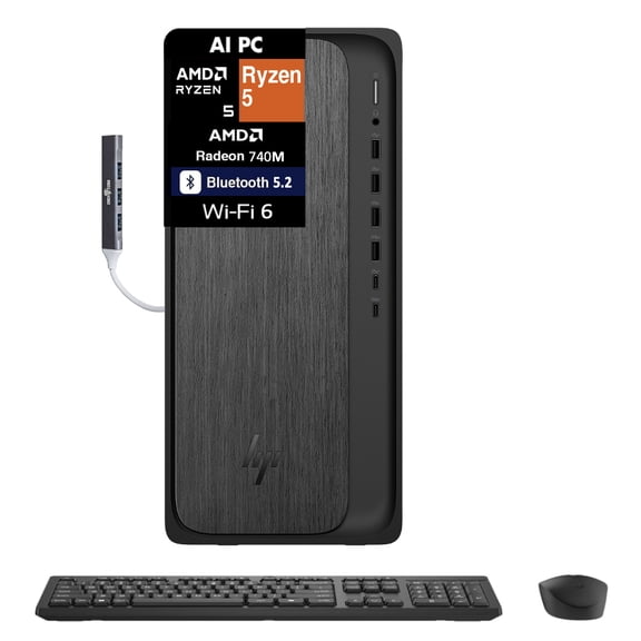 HP OmniDesk M02 Desktop Ryzen 5 8500G 16GB DDR5 512GB SSD Win11 Pro w/DKZ USB Hub