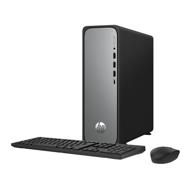 HP OmniDesk Slim Desktop PC Intel Core i3 8GB RAM 512GB SSD Windows 11 Home, Meteor Silver