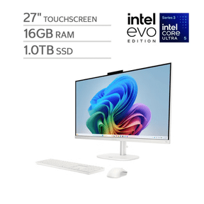 HP OmniStudio 27" Touchscreen All-in-One Desktop, Intel Core Ultra 5, 16GB RAM, 1TB SSD