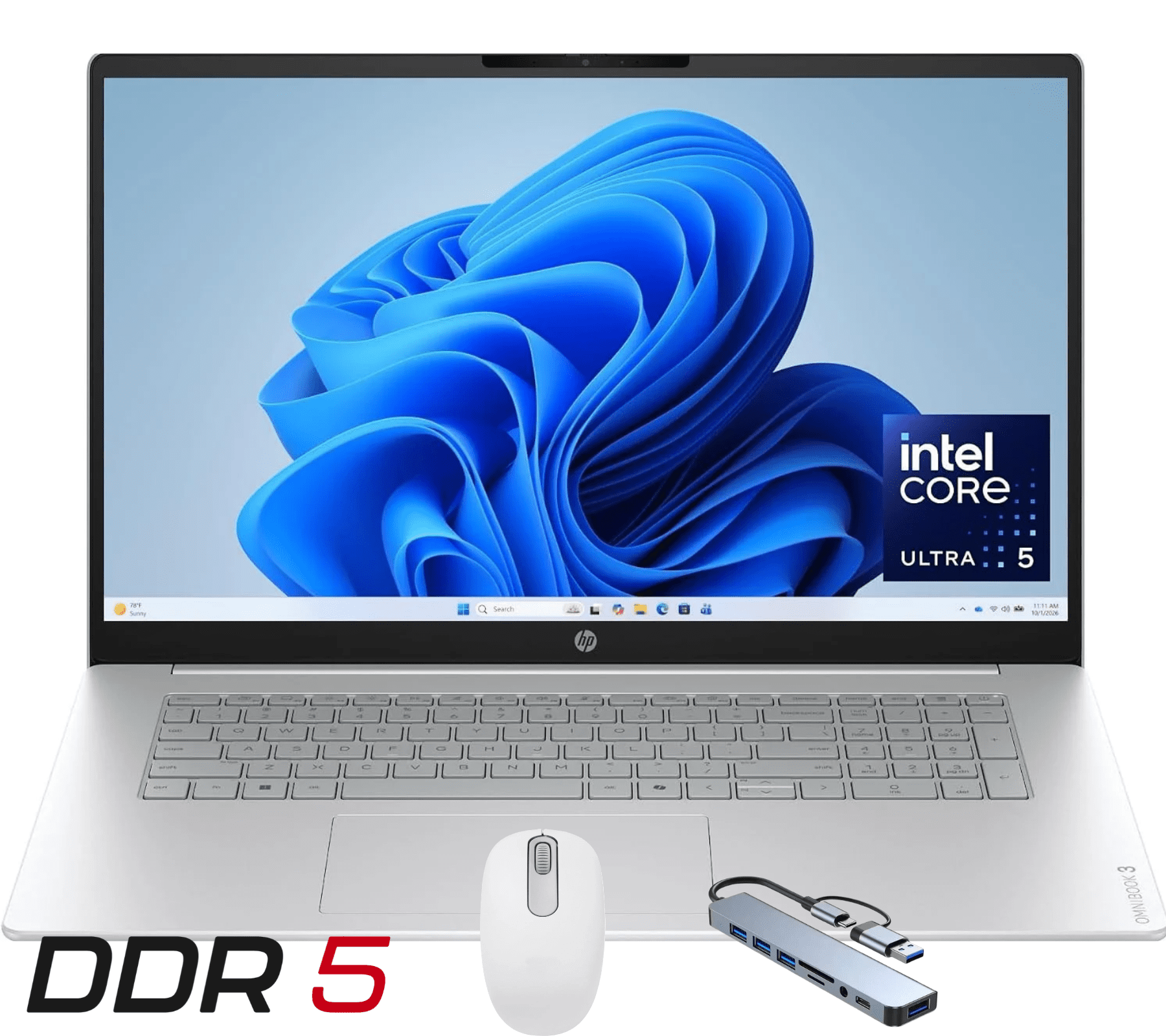 Windows Stick Computer HP Omnibook 3 17.3 inch Windows 11 Laptop Ultra 5 225U AI PC 8GB RAM ...