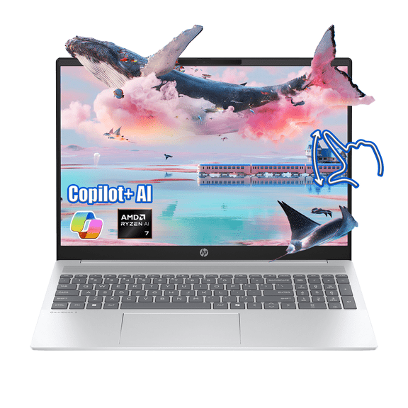 HP Omnibook 5 16" - 2025 AI Touch Laptop - 32GB LPDDR5xRAM- 2TB SSD - AMD Ryzen AI 7 350-2K (1920 x 1200) - Backlit KB - FHD Camera - Win 11 Home