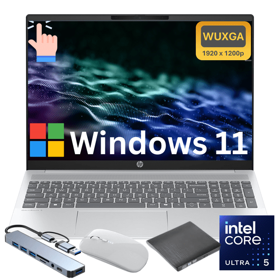 HP Omnibook 5 16" AI Laptop - Intel Core Ultra 5 225U - CoPilot+ PC - 2K (1920 x 1200) Touchscreen - 16GB Memory - 512GB SSD - Windows 11 Home