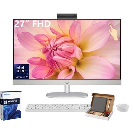 HP All in One Desktop Computer 27" FHD Touchscreen, Intel Core Ultra 7 155U, 32GB DDR5 RAM, 2TB SSD, Wi-Fi 6, Windows 11 Pro