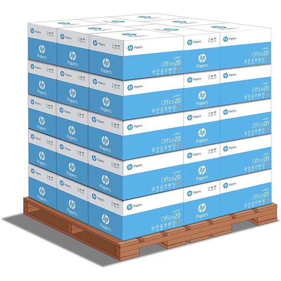 HP Paper Printer Paper, Office 20lb 8.5x11, 5K/Cartons 40 Cartons 1 Pallet