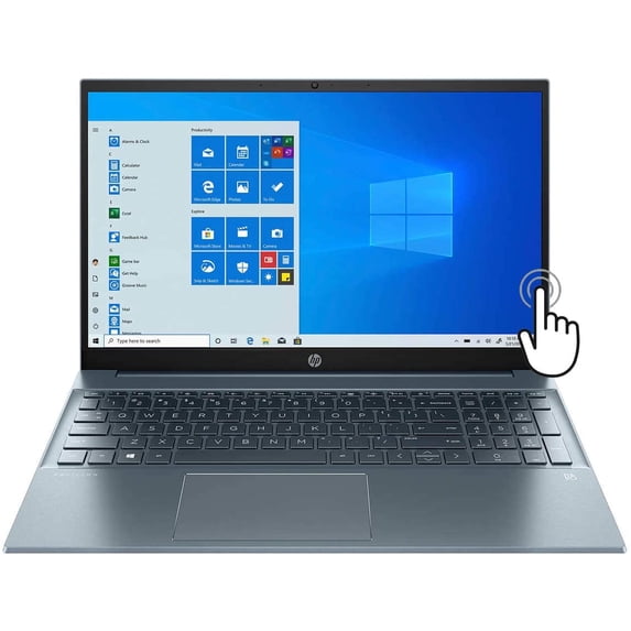 HP Pavilion 15.6" Touchscreen Laptop PC, Intel Core i7-1165G7, 16GB DDR4 RAM, 512GB PCIe SSD, 15.6 inch FHD Micro-edge Display Notebook, Intel Iris Xe Graphics, Windows 10 Home, Fog Blue
