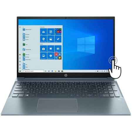 HP Pavilion 15.6" Touchscreen Laptop PC, Intel Core i7-1165G7, 32GB DDR4 RAM, 512GB PCIe SSD, 15.6 inch FHD Micro-edge Display Notebook, Intel Iris Xe Graphics, Windows 10 Home, Fog Blue