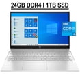 thumbnail image 1 of HP Pavilion 15 Business Laptop 15.6" FHD IPS Touchscreen 11th Gen Intel Quad-Core i5-1135G7 24GB DDR4 1TB SSD Intel Iris Xe Graphics Backlit Keyboard B&O Audio HDMI USB-C WiFi6 Win10 Silver, 1 of 5