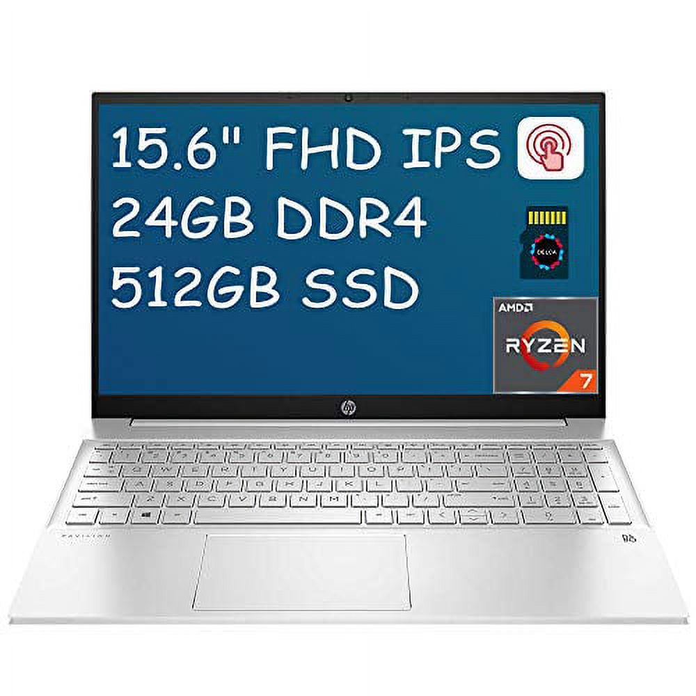 HP Pavilion 15 Laptop I 15.6" FHD IPS Touchscreen I AMD Octa-Core Ryzen 7 4700U (>i7-10510U) I 24GB DDR4 512GB SSD I Backlit Keyboard B&O HDMI Win 10 + 32GB Micro SD Card