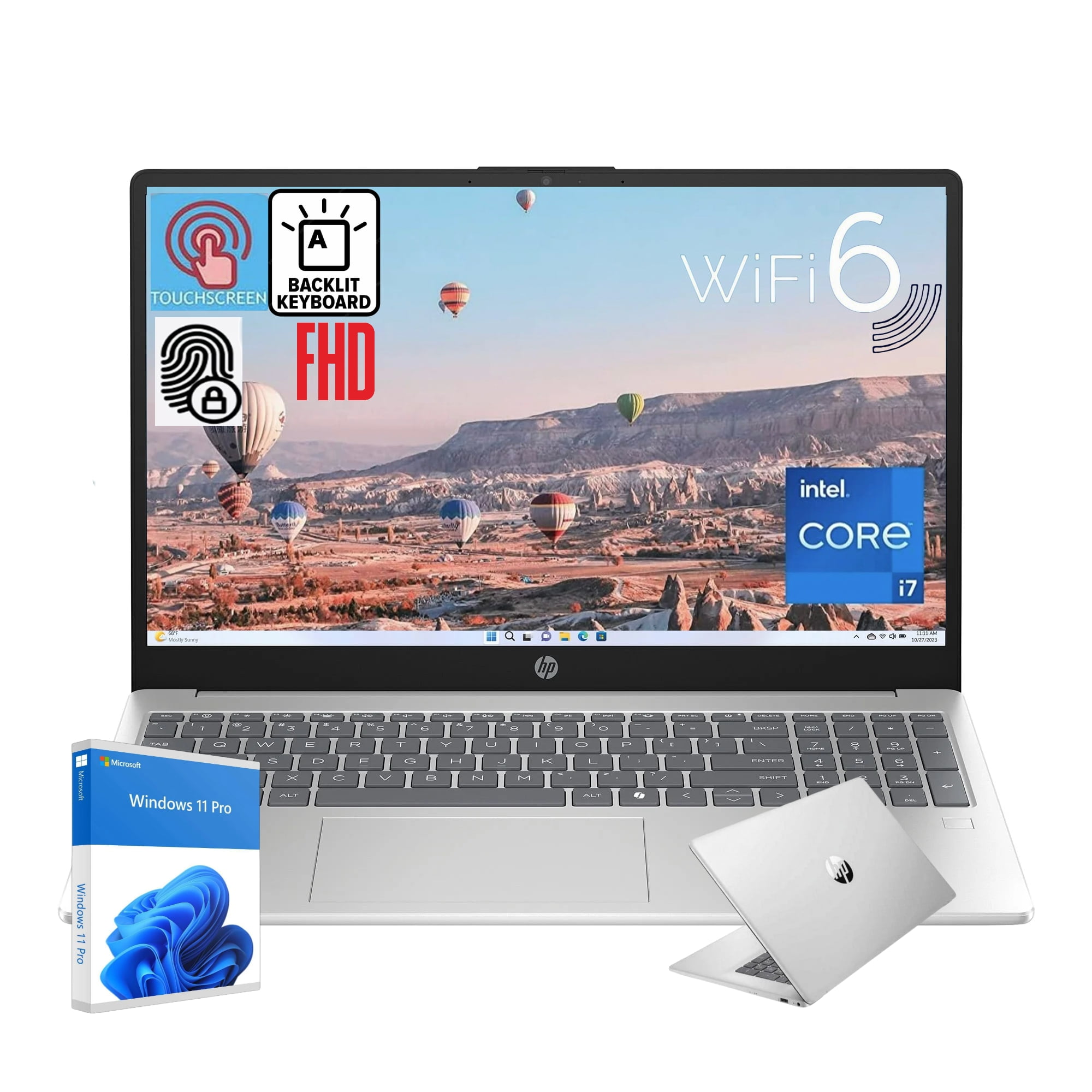 HP Pavilion 15-inch Touchscreen Laptop, 13th Generation Intel Core i7-1355U, Intel Iris Xe Graphics, 16 GB RAM, 512 GB SSD, Windows 11 Pro