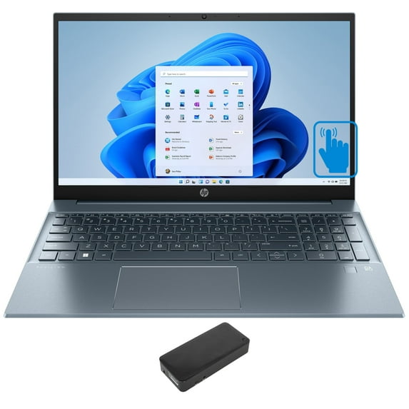 HP Pavilion 15t Home/Business Laptop (Intel i7-1355U 10-Core, 15.6in 60 Hz Touch Full HD (1920x1080), Intel Iris Xe, 16GB RAM, 1TB PCIe SSD, Backlit KB, Wifi, USB 3.2, Win 10 Pro) with DV4K Dock