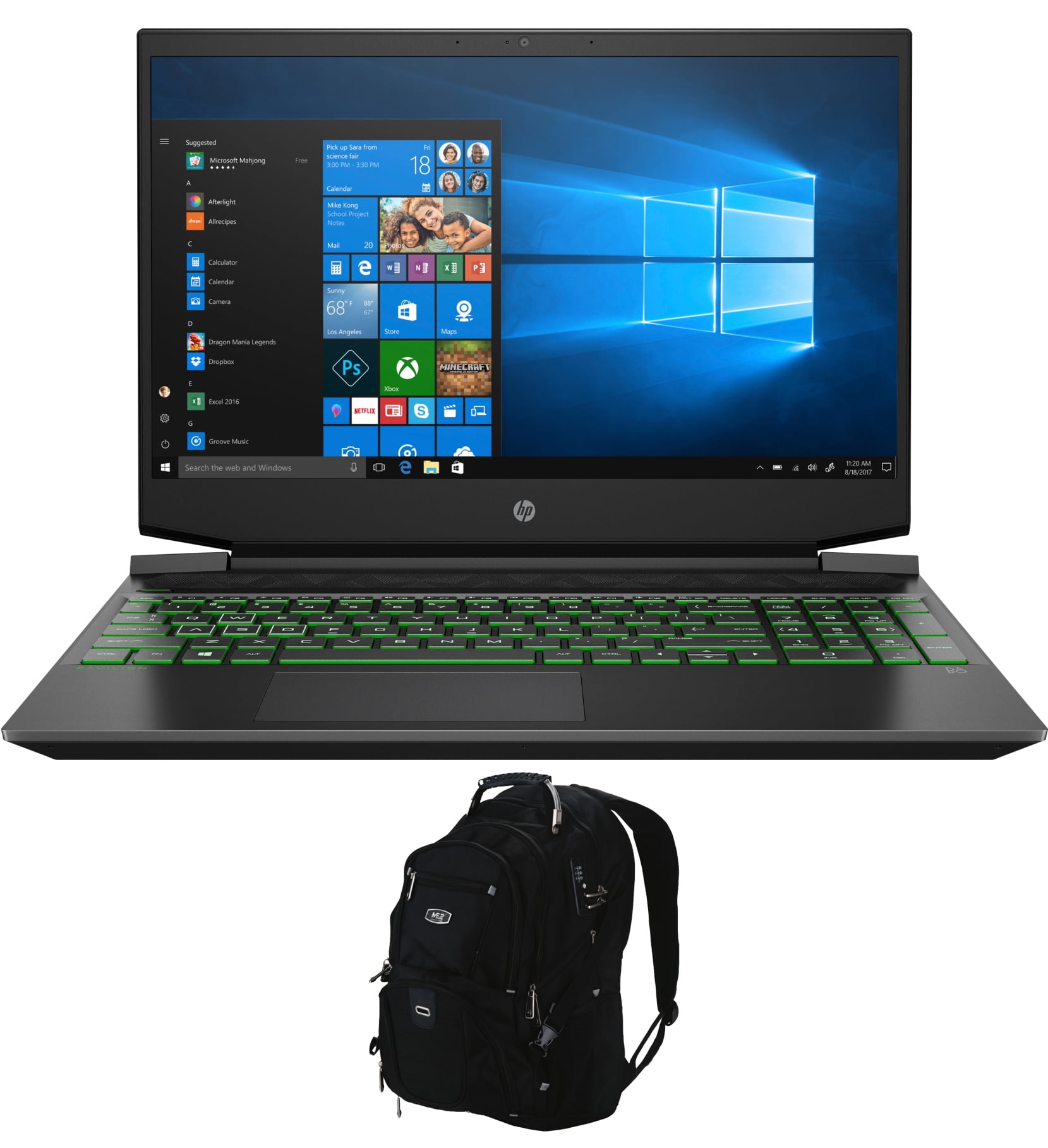 HP Pavilion 15z Gaming & Entertainment Laptop (AMD Ryzen 5 5600H 6-Core, 15.6" 144Hz Full HD (1920x1080), NVIDIA GTX 1650, Win 11 Home) with Travel & Work Backpack