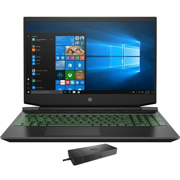 HP Pavilion 15z Gaming/Entertainment Laptop (AMD Ryzen 5 5600H 6-Core, 15.6in 144Hz Full HD (1920x1080), NVIDIA GTX 1650, 8GB RAM, Win 11 Pro) with WD19S 180W Dock