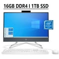 thumbnail image 1 of HP Pavilion 22 All-in-One Desktop Computer 21.5" FHD IPS Anti-glare Display Intel Celeron G5900T Processor 16GB DDR4 1TB SSD Intel UHD Graphics 610 DVD-RW HDMI WiFi Bluetooth Webcam Win10 Blue, 1 of 5