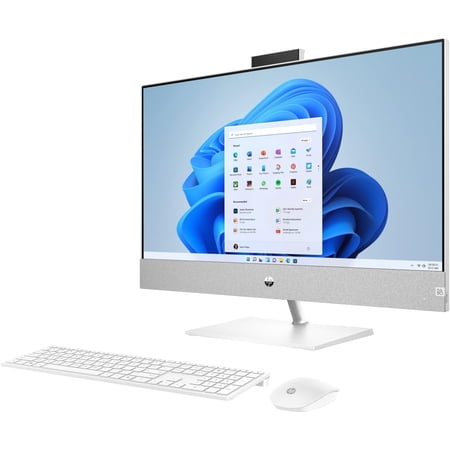 HP Pavilion 27 All-in-One Desktop 4TB Storage + SSD 32GB RAM Win 11 Pro (Intel Core i7-13700 Processor Turbo Boost to 5.40GHz, 27-inch FullHD) PC Computer