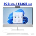 thumbnail image 1 of HP Pavilion 27 Premium All-in-One Desktop Computer 27" FHD IPS Anti-glare (72% NTSC) AMD Ryzen 5000 Series Quad-Core Ryzen 3 5425U Processor 8GB DDR4 512GB SSD HDMI Pop-up Privacy Camera Win11, 1 of 6