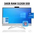 thumbnail image 1 of HP Pavilion All-in-One 27 Desktop Computer 27" FHD IPS Touchscreen (72% NTSC) 11th Gen Intel Quad-Core i7-1165G7 16GB RAM 512GB SSD Intel Iris Xe Graphics HDMI WiFi5 Bluetooth Webcam Win10 Silver, 1 of 5