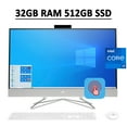 thumbnail image 1 of HP Pavilion All-in-One 27 Desktop Computer 27" FHD IPS Touchscreen (72% NTSC) 11th Gen Intel Quad-Core i7-1165G7 32GB RAM 512GB SSD Intel Iris Xe Graphics HDMI WiFi5 Bluetooth Webcam Win10 Silver, 1 of 5