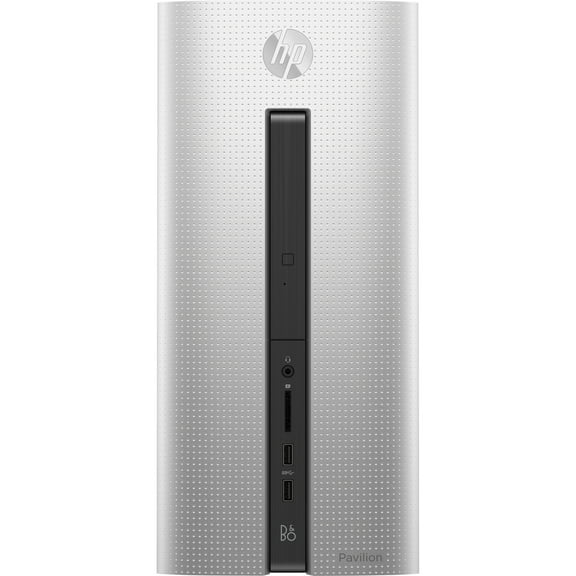 Open Box HP Pavilion Desktop Tower Computer, Intel Core i3 i3-4170, 8GB RAM, 1TB HD, DVD Writer, Windows 10 Home, Silver, 550-110