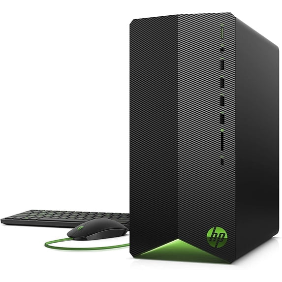 HP Pavilion Gaming Desktop, AMD Ryzen 7 5700G Processor, NVIDIA GeForce RTX 2060 graphic, 16 GB RAM, 1 TB SSD, Windows 11 Pro TG01-2460, shadow black