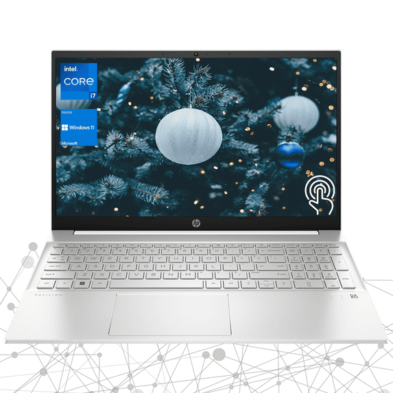 HP Pavilion Laptop, 15.6" FHD Touchscreen, 13th Gen Intel Core i7-1355U, 16GB RAM, 2TB PCIe SSD, Webcam, Type-C, FP Reader, Backlit KB, Wi-Fi 6, Windows 11 Home, White