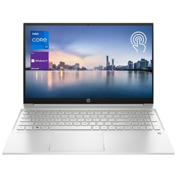 HP Pavilion Laptop, 15.6" FHD Touchscreen, Intel Core i7-1355U, 64GB RAM, 2TB SSD, Backlit KB, HDMI, Webcam, FP Reader, Wi-Fi 6, Windows 11 Pro, Silver