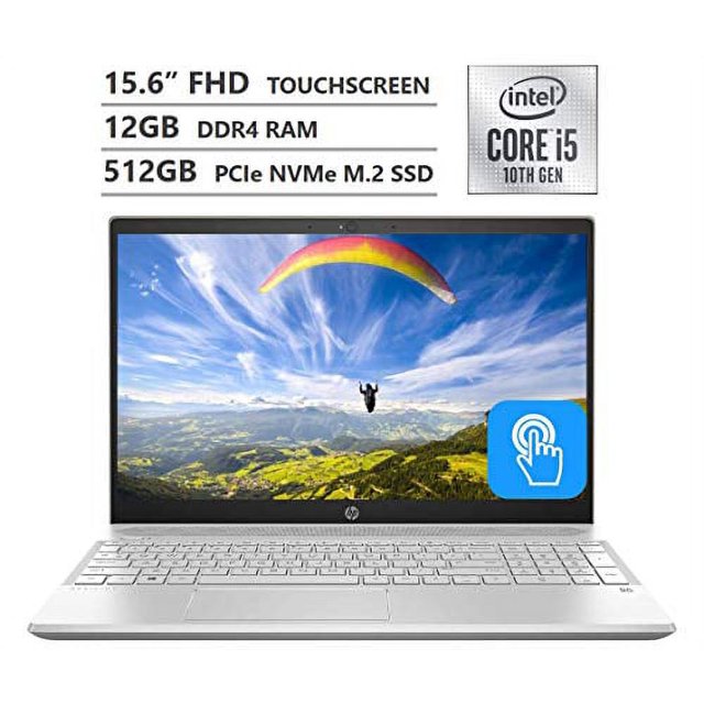 HP Pavilion Laptop, 15.6" Full HD IPS MicroEdge Touchscreen, 10th Gen