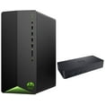 thumbnail image 1 of HP Pavilion TG01-2176z Gaming Desktop PC (AMD Ryzen 7 5700G 8-Core, GeForce RTX 3060, 64GB RAM, 4TB PCIe SSD + 6TB HDD (3.5), Wifi, USB 3.2, HDMI, Bluetooth, Display Port, Win 10 Pro) with D6000 Dock, 1 of 7