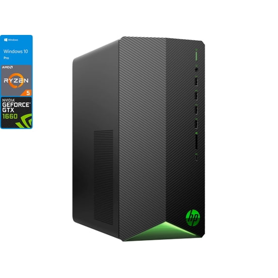 HP Pavilion TG01 Gaming Desktop, AMD Ryzen 5 5600G Upto 4.4GHz, 32GB RAM, 2TB NVMe SSD, NVIDIA GeForce GTX 1660 Super, HDMI, DisplayPort, DVI, Wi-Fi, Bluetooth, Windows 10 Pro