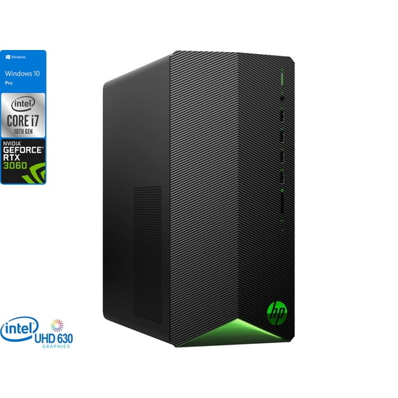 HP Pavilion TG01 Gaming Desktop, Intel Core i7-10700 Upto 4.8GHz, 32GB RAM, 1TB NVMe SSD, NVIDIA GeForce RTX 3060, HDMI, DisplayPort, Card Reader, Wi-Fi, Bluetooth, Windows 10 Pro