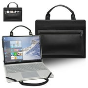 HP Pavilion x360 13 A Laptop Sleeve, Leather Laptop Case for HP Pavilion x360 13 A with Accessories Bag Handle Black