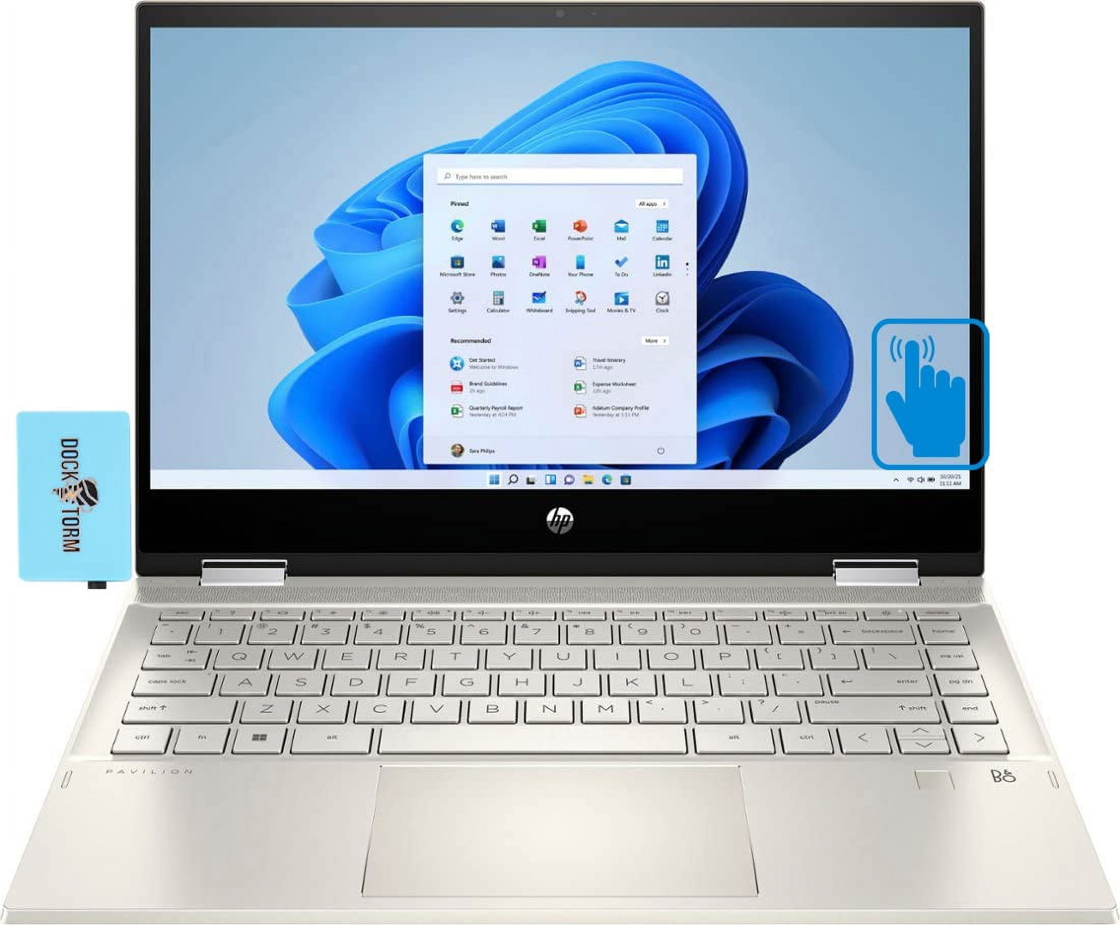 HP Pavilion x360 14''LED 2-in1 IPS FHD Touchscreen Laptop Warm Gold ...
