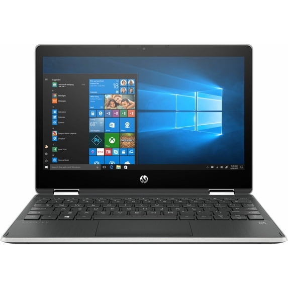 HP - Pavilion x360 2-in-1 11.6" Touch-Screen Laptop - Intel Pentium - 4GB Memory - 128GB Solid State Drive - Ash Silver Keyboard Frame, Natural Silver 11M-AP0013DX Tablet Notebook PC Computer