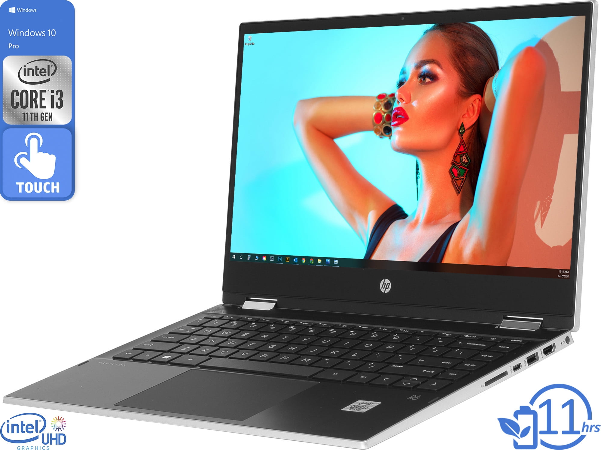 HP Pavilion x360 2-in-1 Laptop, 14 FHD Touchscreen Display, Intel Core  i5-1135G7 Processor, 32GB RAM, 1TB SSD, Media Card Reader, Fingerprint  Reader, HDMI, Wi-Fi 6, Windows 11 Home, Gold 