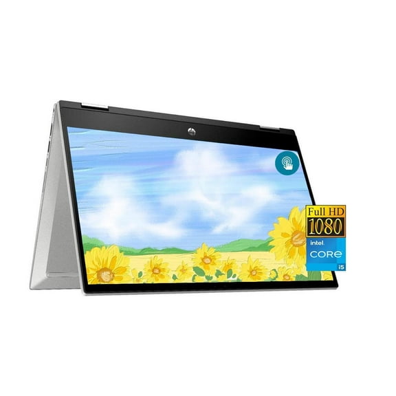 HP Pavilion x360 Convertible Laptop, 14 inch FHD Touchscreen Display, Intel Core i5-1135G7 (Beats i7-1065G7), 32GB RAM, 1TB SSD, Intel Iris Xe Graphics, Windows 11 Home, Silver, Cefesfy