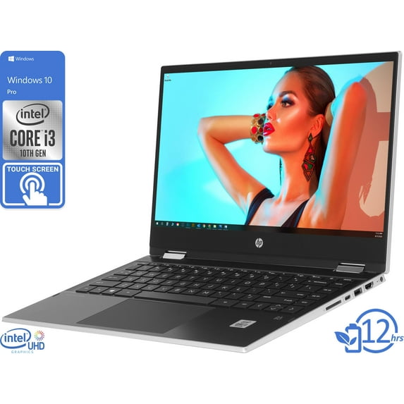 HP Pavilion x360 Notebook, 14" HD Touch Display, Intel Core i3-1005G1 Upto 3.4GHz, 16GB RAM, 1TB SSD, HDMI, DisplayPort via USB-C, Card Reader, Wi-Fi, Bluetooth, Windows 10 Pro S