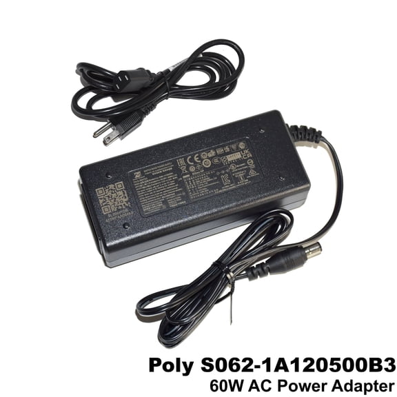 HP Poly Studio X50 / X70 60W AC Power Adapter with 12V and 5A - 875M7AAT