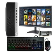 Ordinateur de bureau de jeu prédéfini HP | Intel i5 + GeForce GT 1030 2 Go GPU | 1080 p Gaming PC | 16 Go DDR4 RAM | 1 To SSD | Adaptateur Wi-Fi interne 6 PCIe | Windows 11 Pro | Moniteur LCD 22 pouces