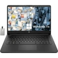 thumbnail image 1 of HP Premium 14" Stream HD Laptop, Intel Celeron N4120 Processor, 16GB RAM, 64GB eMMC, Webcam, Intel UHD Graphics, 1 Year Office, Bluetooth, WiFi, HDMI, Windows 11 S, Black, 32GB Hotface USB Card, 1 of 9