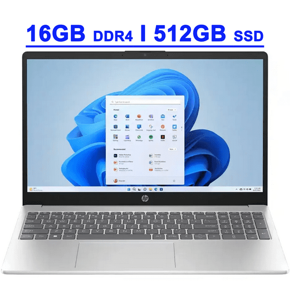 HP Premium Business Laptop 15.6" HD BrightView Touchscreen Intel Intel 10-core i5-1235U 16GB DDR4 512GB SSD USB-C Fast Charging Long-Lasting Battery Win11