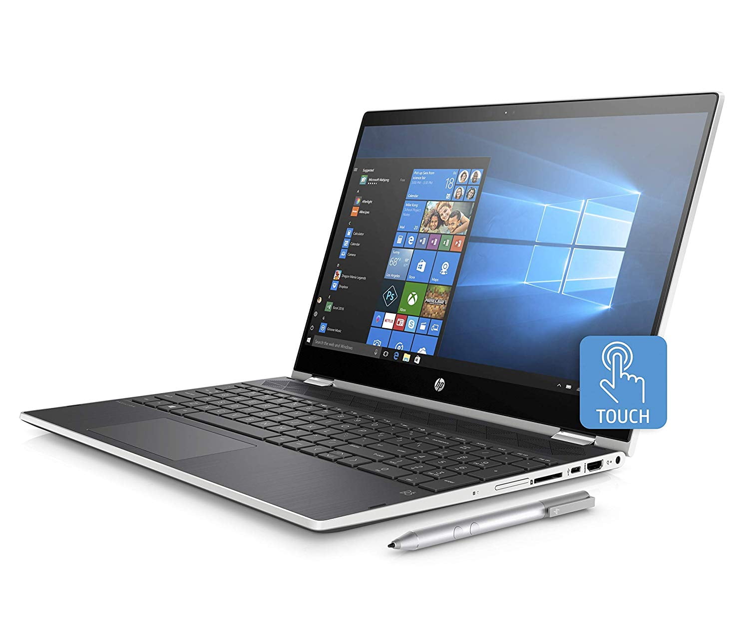 HP Premium Pavilion X360 15.6" Full HD Touchscreen 2-in-1 Convertible Laptop (1920 x 1080), Intel i3-8130U Up to 3.4Ghz, 20GB (4GB DDR4+16GB Optane) Memory, 1TB HDD, HP Digital Pen Windows 10